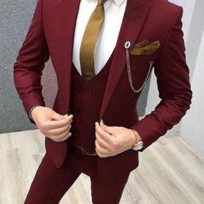 Traje de padrino de novio para hombre de tres piezas