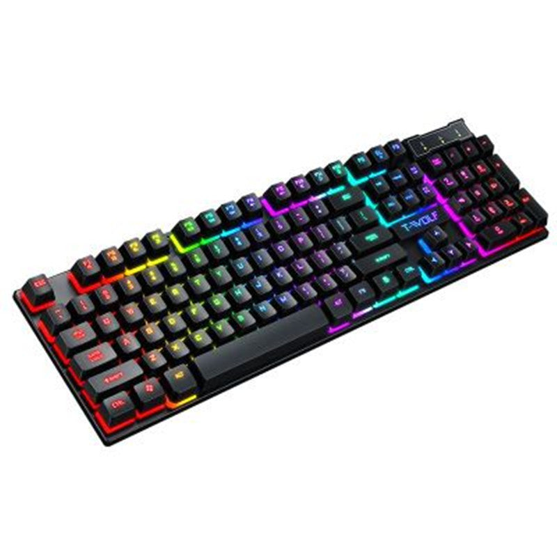 Manipulador flotante de teclado con cable luminoso USB para juegos 