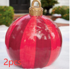 Bola de adorno navideño inflable para exteriores de Pvc 60CM