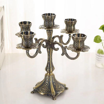 Retro Alloy Candle Holder Decoration Luxury