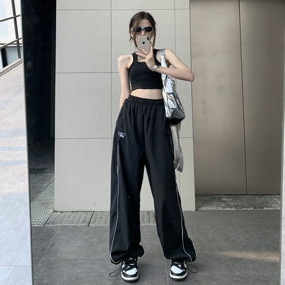 Retro Straight Leg Pants For Women Loose Fitting