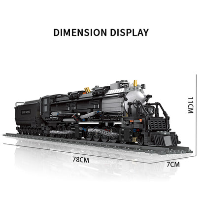 Juguete de bloques de construcción de tren de vapor de ensamblaje de partículas pequeñas