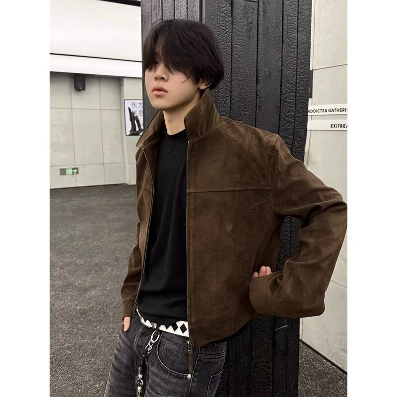 Loose American Retro Lapels Jacket For Men