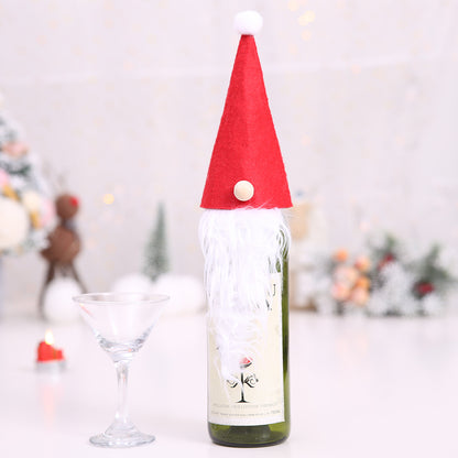 Decoraciones navideñas Botella de vino navideña Calcetines