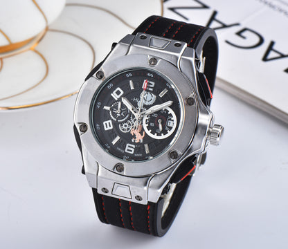 Men's Quartz Running Seconds Multifunction Band Calendar Waterproof Watch