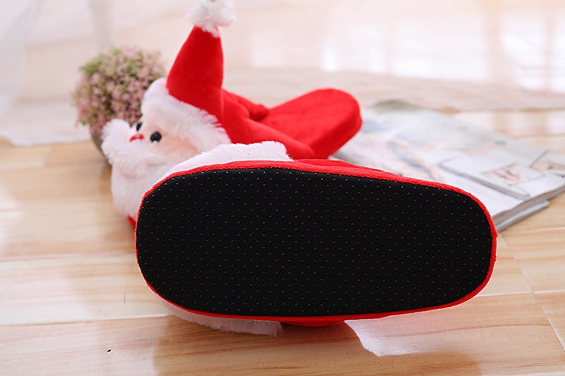 Santa Claus Cotton Shoes Slippers Plush Toy Gift Winter