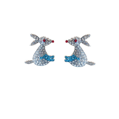 Boucles d'Oreilles Bande Dessinée Argent Massif Aiguille Doux