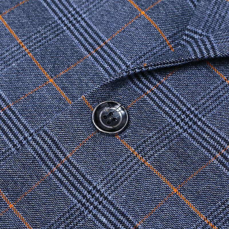 Abrigo de traje a cuadros de moda suelta