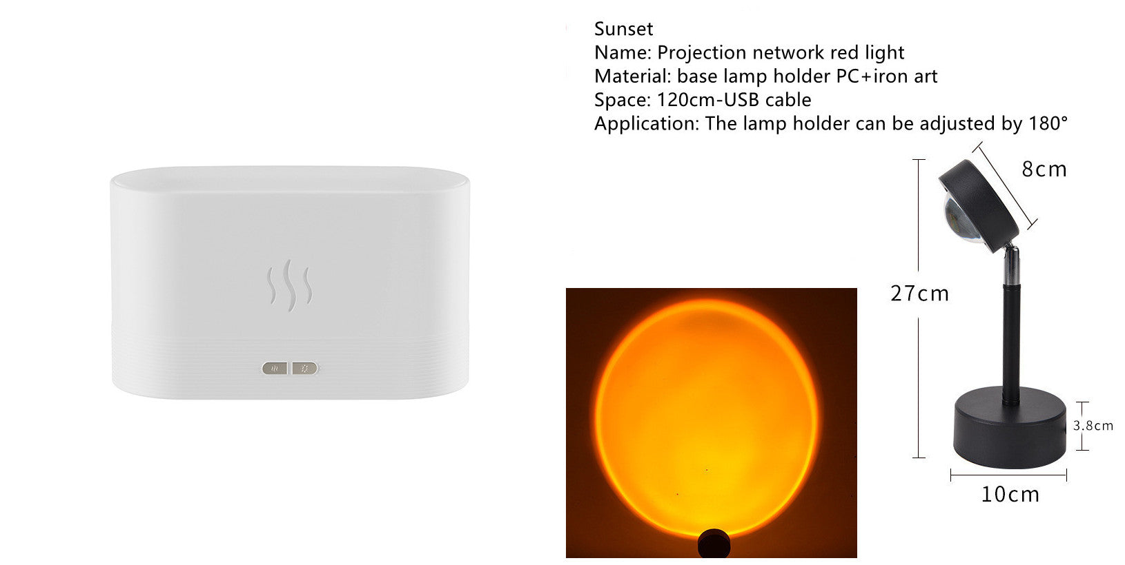 Diffuseur d'arômes avec humidificateur à brouillard léger à flamme Diffuseur d'aromathérapie avec protection automatique sans eau pour spa, bureau de yoga à domicile