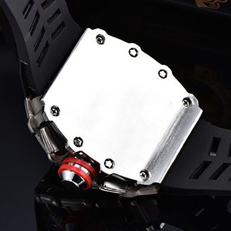 Reloj de cuarzo en forma de barril con segundero móvil de seis manecillas de negocios