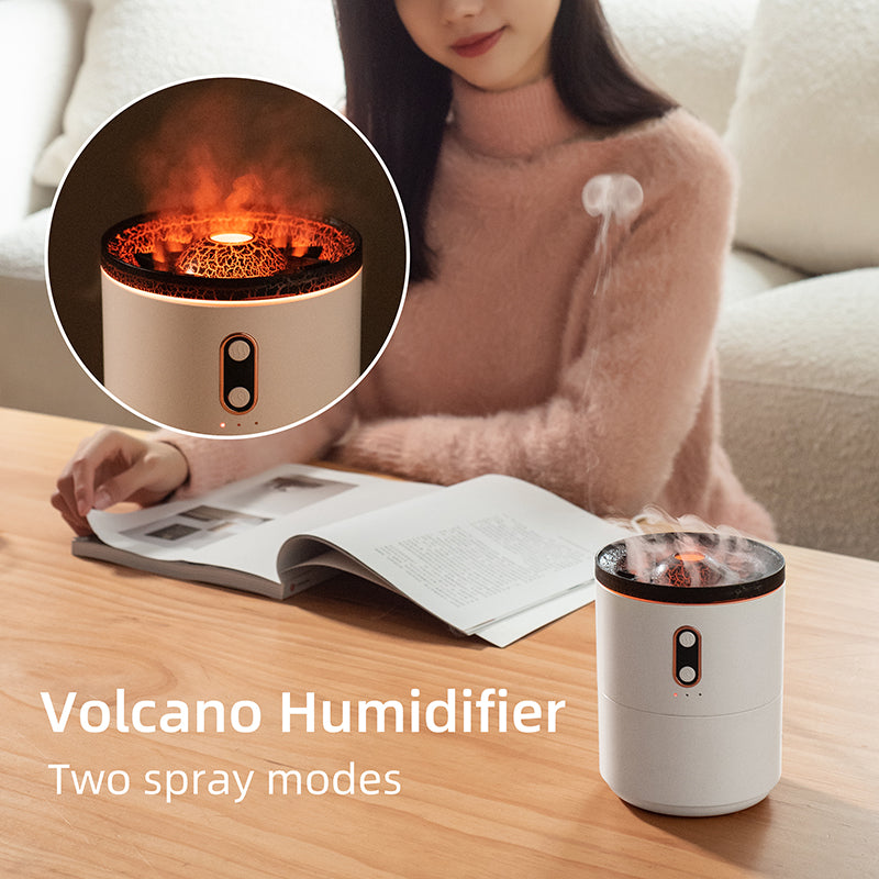 Flamme volcanique arôme diffuseur d'huile essentielle USB Portable méduse humidificateur d'air veilleuse lampe humidificateur de parfum