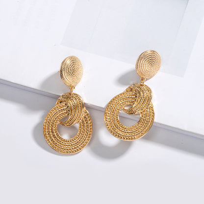 Boucles d'oreilles cercle atmosphère multi-cercles femme