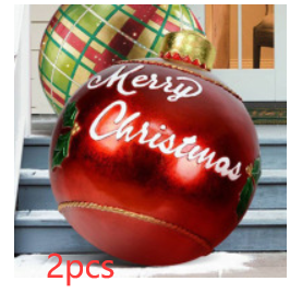 Bola de adorno navideño inflable para exteriores de Pvc 60CM