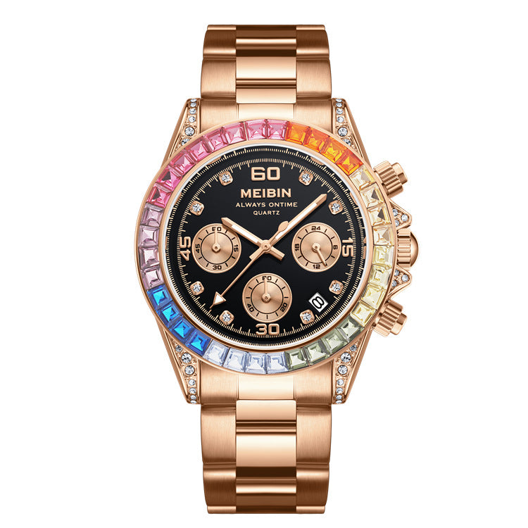 Reloj de moda Ins Style Rainbow Circle, reloj deportivo para mujer