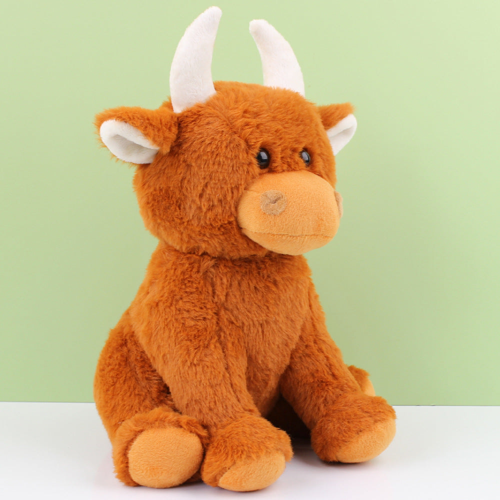 Cartoon Highland Cow Plush Toy Doll
