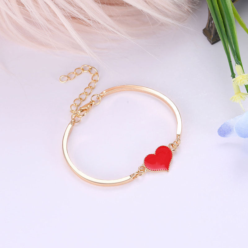 Bijoux d'amour de mode en gros Bracelet coeur de pêche rétro