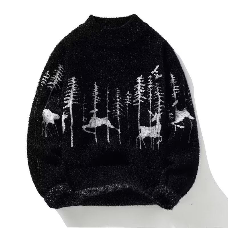 Autumn And Winter Half Turtleneck Sweater Men's Korean Style