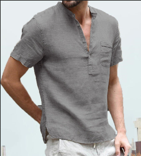 Casual linen polo shirt