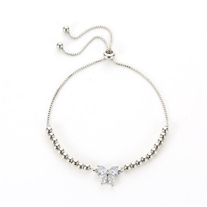 Micro-inlaid Zircon Bow Bracelet Korean Edition