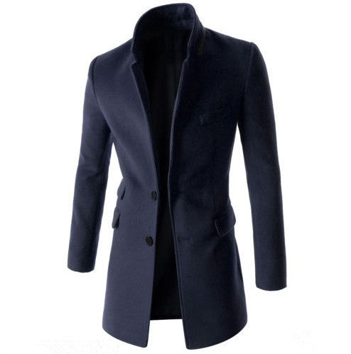 Chaqueta de Lana Slim-fit Cortavientos de Diseño de Sastrería Tridimensional Slim-fit para Hombre