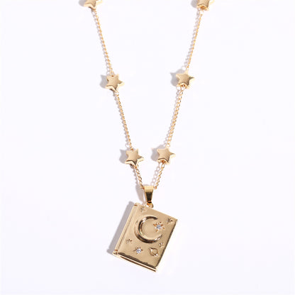 Diamond-studded Necklace Geometric Type