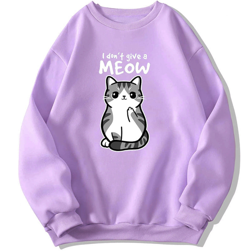Cartoon Kitten Pattern Sweater European Size