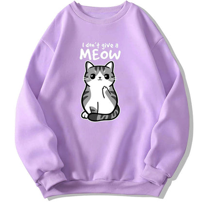 Cartoon Kitten Pattern Sweater European Size