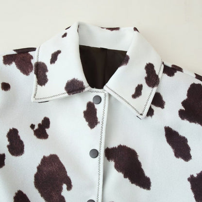 Fashionable Casual All-match Western Style Woolen Jacket Coat