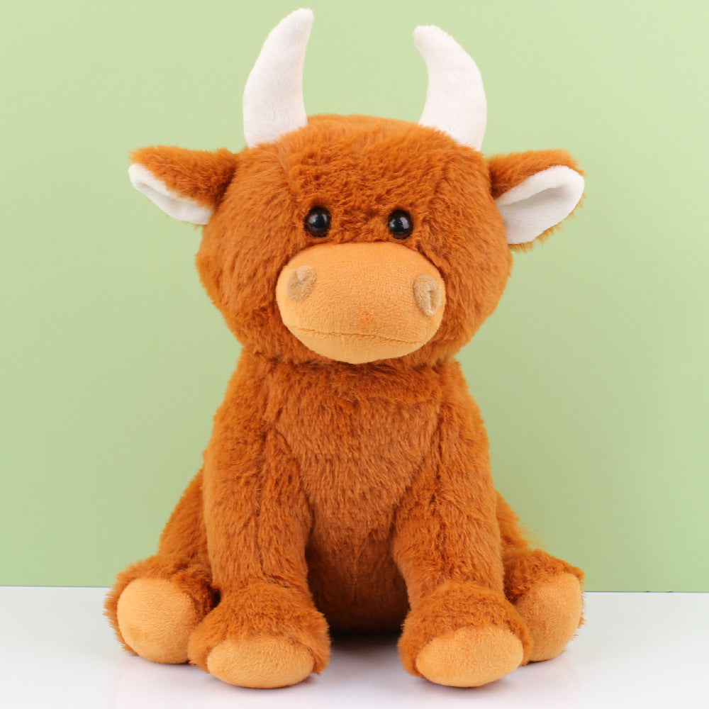 Cartoon Highland Cow Plush Toy Doll