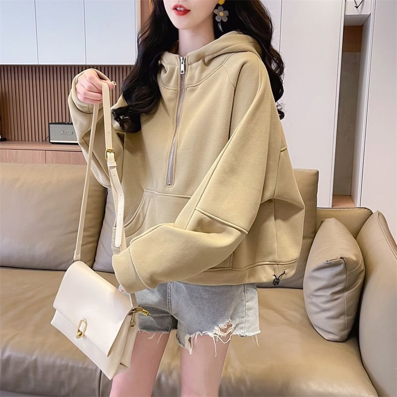 All-matching Slimming Laid-back Style Small Solid Color Coat Top