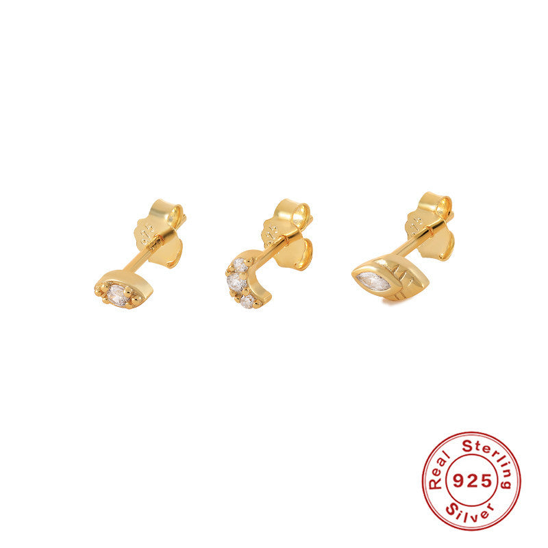 Ensemble de boucles d'oreilles en argent sterling à la mode pour femmes