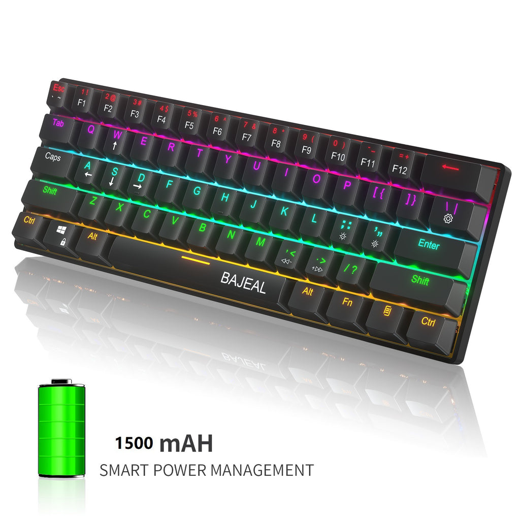 61 Key Bluetooth Mechanical Keypad Wireless Green Axis Home Office Set