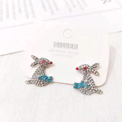 Cartoon Earrings Sterling Silver Needle Sweet