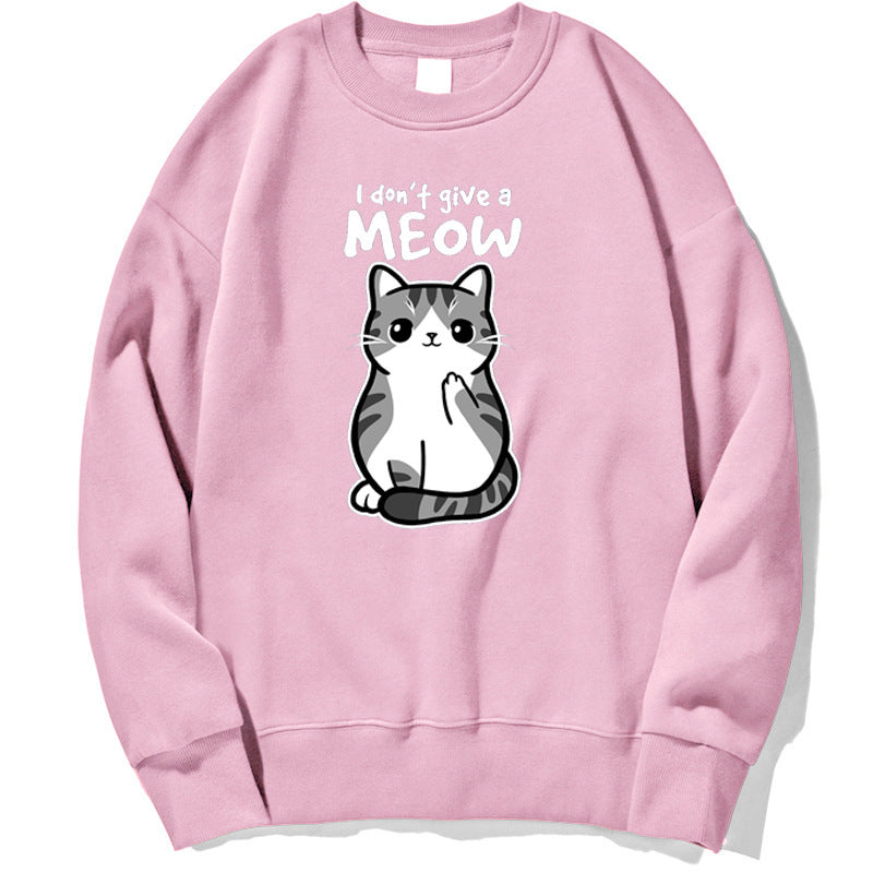Cartoon Kitten Pattern Sweater European Size