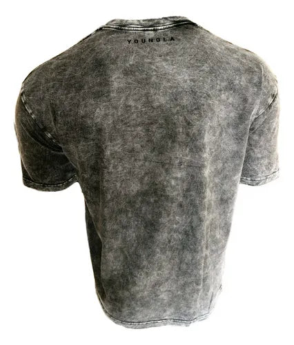 Playera Youngla Acid Wash Gym