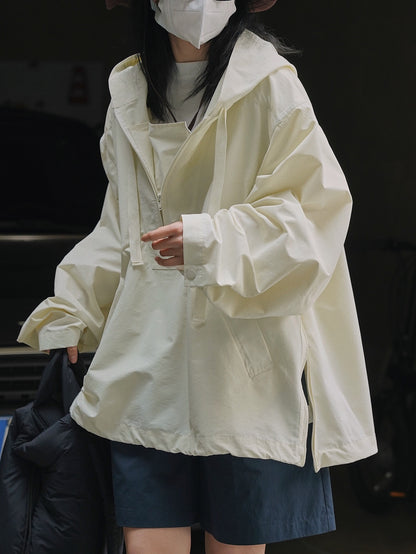 New Korean Style Casual Urban Outdoor Hooded Jacket Slim Profile Windproof Coat Sweatshirt