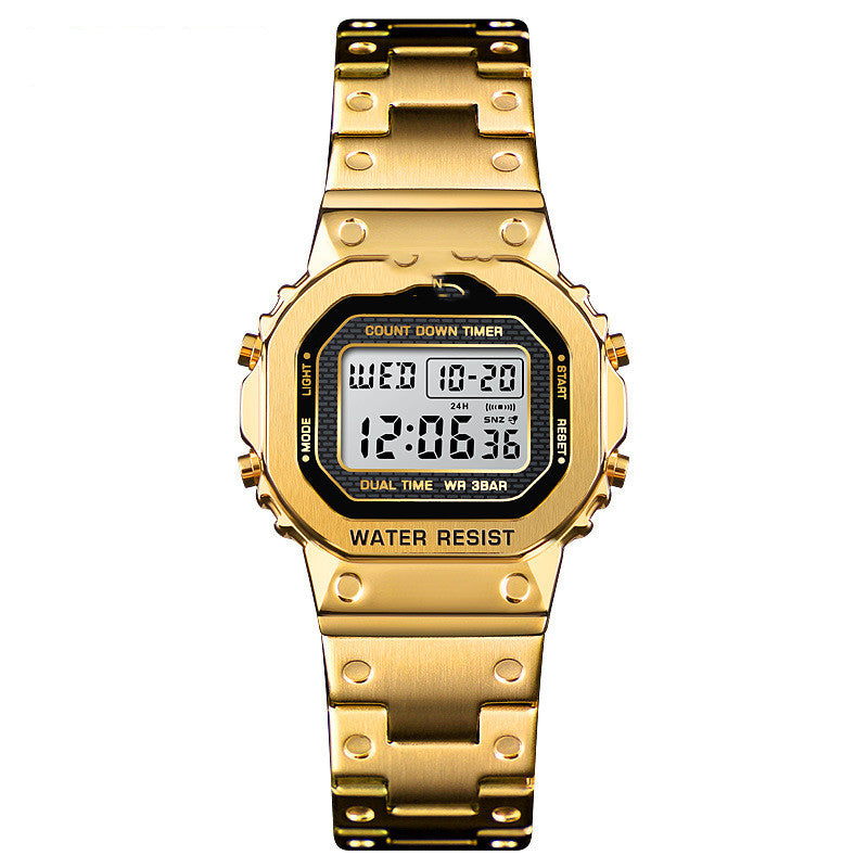 Montre électronique simple et étanche pour bracelets étudiants masculins et féminins