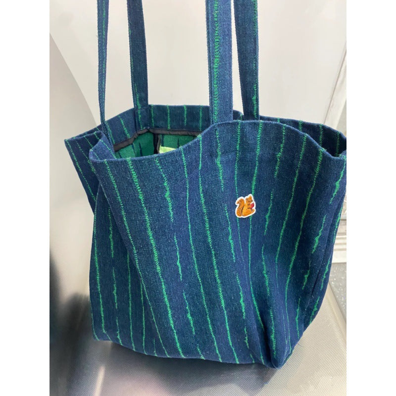 Bolso de mujer de mezclilla de lona de estudiante de estilo coreano