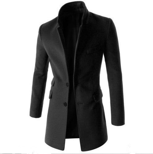 Chaqueta de Lana Slim-fit Cortavientos de Diseño de Sastrería Tridimensional Slim-fit para Hombre