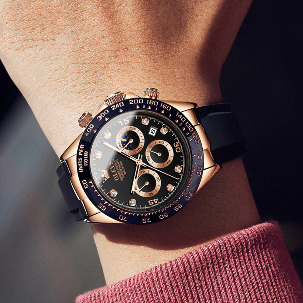 Cinta Multifuncional Cuarzo Reloj Luminoso Hombre