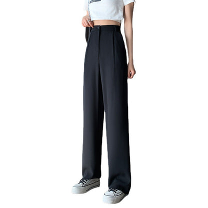 Loose, High Waist, Thin, Drape, Straight Suit Pants, Mopping Pants, Women