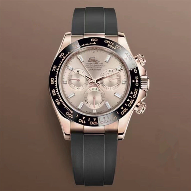 Popular Daytona Three Eyes And Six Needles Mechanical Watch Men's Steel Belt Multifunctional Quartz Belt Watch