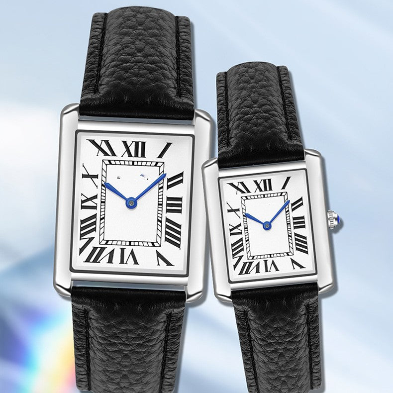 Correa de reloj de cuarzo con pareja de escala romana