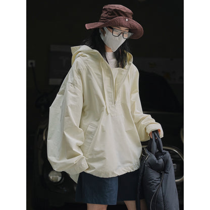 New Korean Style Casual Urban Outdoor Hooded Jacket Slim Profile Windproof Coat Sweatshirt