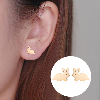 Cute Rabbit Stainless Steel Studs