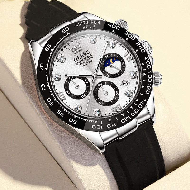 Cinta Multifuncional Cuarzo Reloj Luminoso Hombre