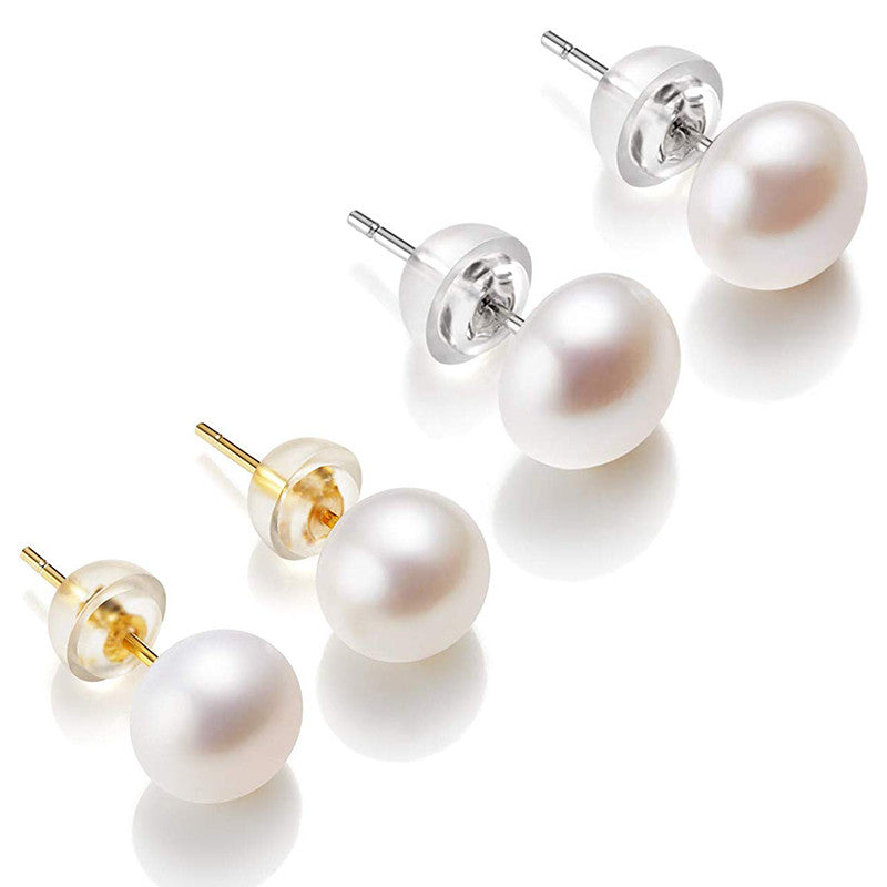 Boucles d'oreilles en perles d'eau douce naturelles True 925 Stirlingsley