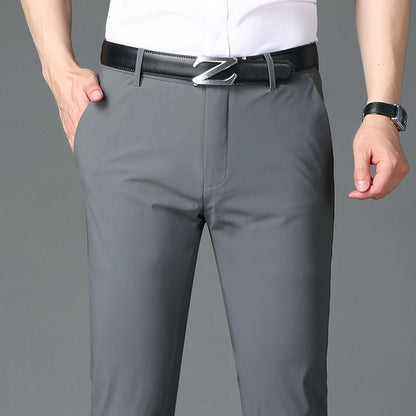 Pantalones Casuales De Moda Verano Seda De Hielo Hombres