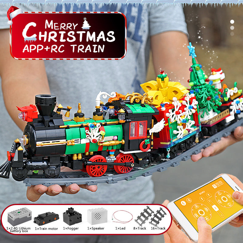 Mould King Creative Toys APP Remote Control Trains Motorized Winter