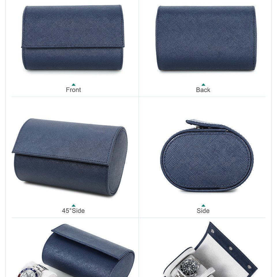 Caja de almacenamiento de reloj de gama alta de piel de vaca de capa superior